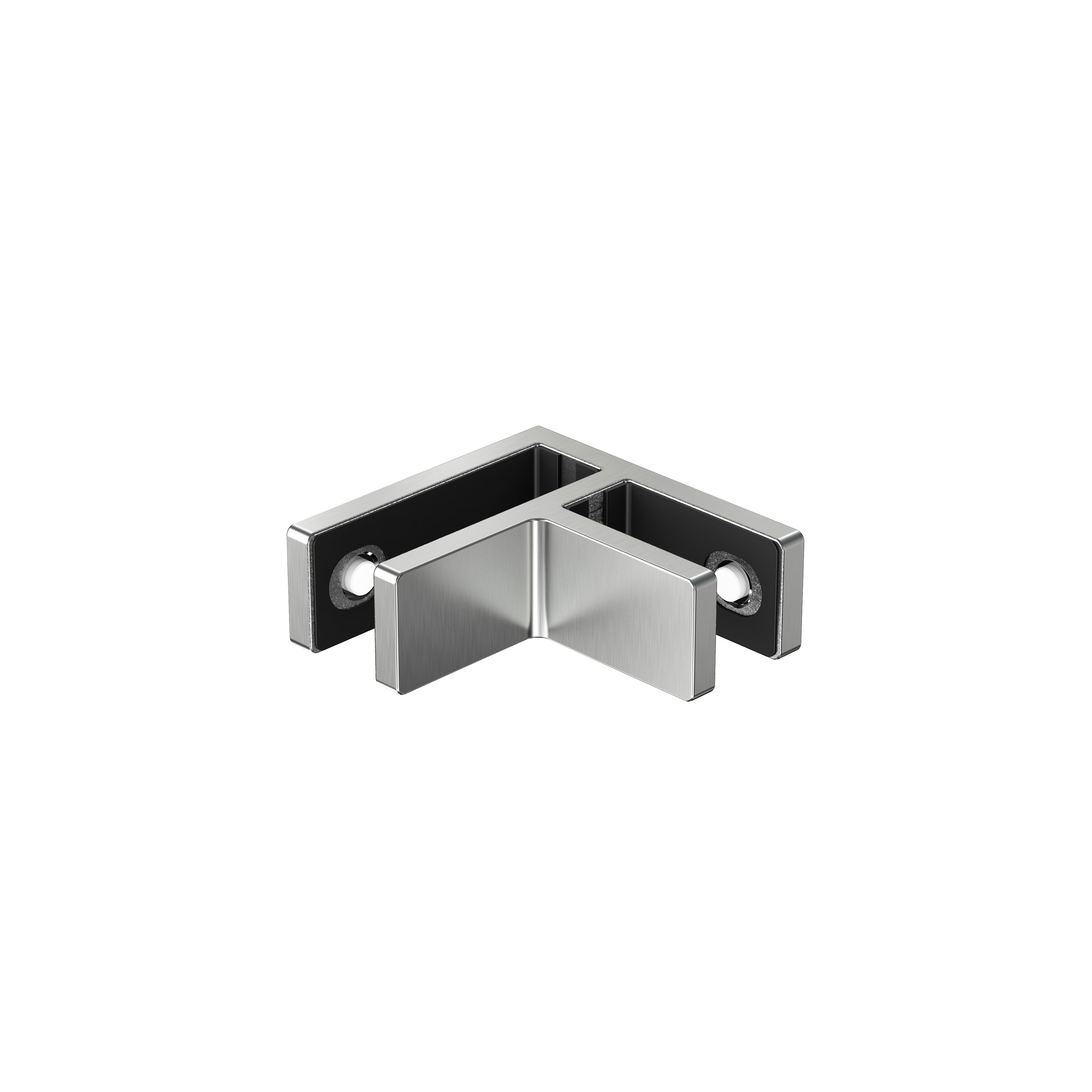image 90 Degree Glass to Glass Stainless Steel Stiffener Bracket (for 13.52-15.04 mm Glass)